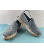 Steve Madden Women Shoes Blue 7.5 Suede Wright Espadrille Platform Flats... - $40.50 CAD
