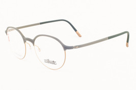 SILHOUETTE 2910 75 5541 Matte Gray Gold Round Eyeglasses 2910 755541 49mm - $195.02