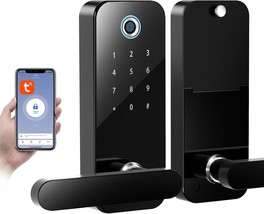 Smartcoolous Tuya Smart Lock Fingerprint Door Lock 4 In 1 Unlock Touch Screen - £58.32 GBP