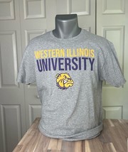 Western Illinois University Leathernecks Bulldog Unisex Gray T-Shirt Size Medium - $9.90