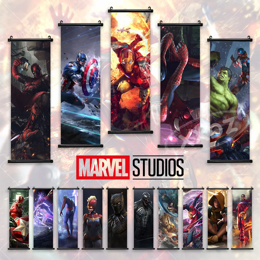 Marvel Captain America Poster Deadpool Home Decoration Spider-Man Wall Artwork - £11.44 GBP+