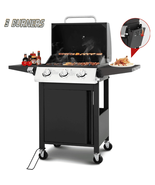 30000 BTU Gas Grill with 4 Universal Wheels, 3 Burners Outdoor BBQ Grill... - €255,45 EUR