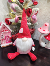 Valentines Red Gnome Plush Doll Tabletop Home Decor 16&quot; - £15.91 GBP