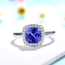 925 Sterling Silver Aquamarine Gemstone Women&#39;s Ring Luxury Wedding Wholesale Si - £21.43 GBP