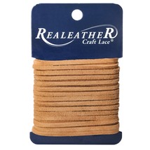 Realeather Crafts Suede Lace .125&quot;X8yd Carded-Toast SOS08-2004 - $15.37