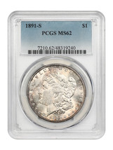 1891-S $1 PCGS MS62 - $254.63