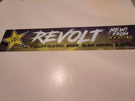 Rockstar Energy Drink REVOLT Sticker Banner Decal 13&quot; 3 Killer Flavors  - $29.39