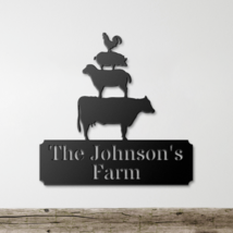 Personalized Farm Animals Metal Sign, Custom Name Metal Sign Decor, Farm Sign - £39.08 GBP+