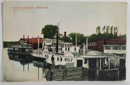 Berlin Wisconsin Steamers Fox River on a Busy Day c1909 Postcard T6 - $29.99