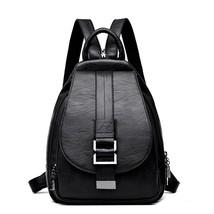 2021 Leather Backpafor Women School Bags For Girls Preppy Female Shoulder Bag Sa - £38.28 GBP
