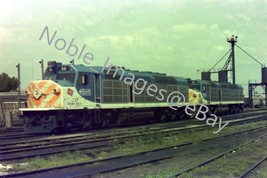 Milwaukee Road 50 &amp; 48 EMD F40C Locomotive Chicago Area 1 Color Negative 1970s - £3.44 GBP