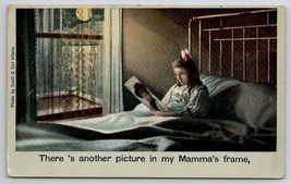 Young Girl Mourning Her Mother Another Picture In Mamma&#39;s Frame Postcard... - £9.46 GBP