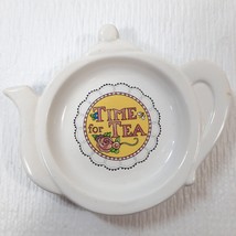 Vintage Mary Engelbreit Time for Tea Bag spoon Rest Holder Dish saucer caddy - £38.60 GBP