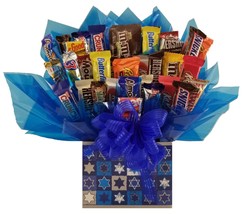 Hannukah Jewish Star Chocolate Candy Bouquet gift box - £48.36 GBP