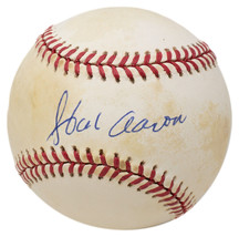 Hank Aaron Firmado Milwaukee Braves Nacional Liga Béisbol Bas Carga AB51344 - £449.70 GBP