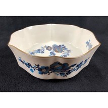 Lenox Serving Bowl Pagoda Porcelain Blue Flowers Gold Trim Scalloped Edg... - £27.69 GBP