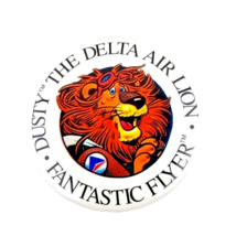 Vintage Dusty The Delta Air Lion Fantastic Flyer Pin - £9.29 GBP