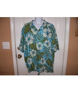 Puritan Blue Floral Design Hawaiian Shirt size 2XL (50/52) Men&#39;s NWOT - $28.50