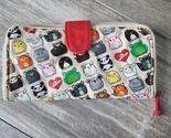 Loungefly I Love Animals Zippered Purse Fabric Cute Heart Love Print 8&quot;×4&quot; - $27.61