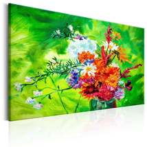Tiptophomedecor Stretched Canvas Floral Art - Summer Posy - Stretched &amp; Framed R - £63.86 GBP+