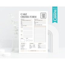 Cake Order Form | Bakery Order Form | Custom Order Form | Editable Order... - £2.31 GBP