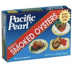 Pacific Pearl Fancy Smoked Oysters 3.75 Oz (Pack Of 8) - £68.53 GBP