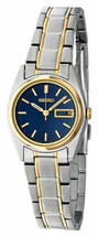 NEW Seiko SXA120 Navy Dial Two-Tone Gold Stainless Steel Quartz Women&#39;s ... - £78.12 GBP