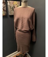 Banana Republic Colletta Off Shoulder Heather Taupe Sweater Dress Brown ... - £58.96 GBP