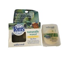 TOM&#39;S OF MAINE Floss AntiPlaque Flat Unflavored 32 yd New - £27.19 GBP