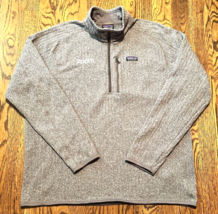 Patagonia Men&#39;s Better Sweater Rib Knit 1/4-Zip XXL Gray Jacket Pullover - £41.85 GBP