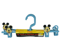 VINTAGE 1987 DISNEY JR SKIRT + TROUSER BLUE MICKEY MOUSE CLOTHING HANGER... - $19.00