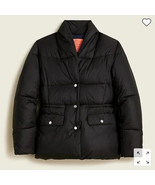 J.Crew Sz XL Womens Alps Puffer Jacket Black Signatr Shawl Collar Coat P... - $79.19