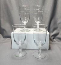 Vintage Libbey Rock Sharpe 3002-1 Wine Water Goblets Iced Tea Glasses Set of 4 - $34.65