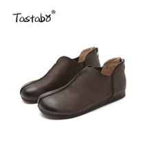 Tastabo Leather women&#39;s shoes flat Woman Shoe Handmade Genuine Leather Comfortab - £65.76 GBP