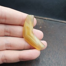 Antique Yemeni Old Crystal Agate Middle Eastern yellow Agate Bead -Y1 - £46.37 GBP