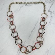 Talbots Gold Tone Chunky Chain Link Toggle Statement Necklace - £13.32 GBP