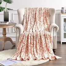 FY FIBER HOUSE Flannel Fleece Throw Blanket Super Soft Lightweight, Orange - £32.95 GBP