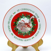 Vtg 1985 Christmas Goose Plate &quot;Good Health Good Friends Good Food&quot; Holl... - $129.17 MXN