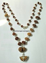 Rudraksha Siddha Mala 1 à 14 Mukhi avec GouriShankar &amp; Ganesh Rudraksh Mala - $138.47