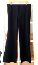 EUC! Designer BCBG Max Azria Black Tuxedo Fit Flared Trousers Dress Pants 8 - £58.92 GBP