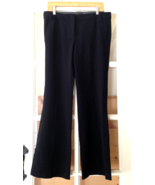 EUC! Designer BCBG Max Azria Black Tuxedo Fit Flared Trousers Dress Pants 8 - $75.24