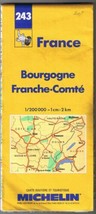 Michelin Map 243 Bourgogne Franche-Comte 1989 - $8.90