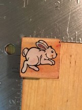 Funny Happy Hopping Rabbit Bunny Rubber Stamp - Crafting Crafts - £2.98 GBP