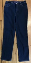 Gloria Vanderbilt Dark Wash Blue Straight Leg Skinny Jeans Pants 6 Mediu... - $24.74