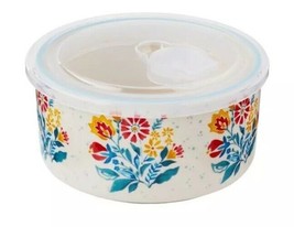 Pioneer Woman ~ Stoneware Food Storage Container ~ Mazie Pattern ~ Small - £20.44 GBP