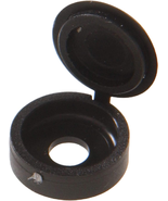 HILLMAN 59052 Black Hinged Screw Covers (1/4&quot;) - 10 Pieces - £6.08 GBP