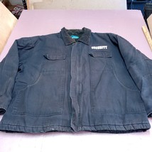 SECURITY Jacket Adult 2XL XXL Blue Canvas Workwear Outerwear Corduroy Collar - £93.09 GBP