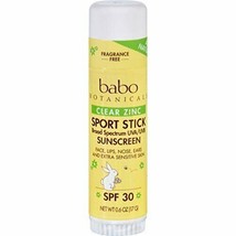 Babo Botanicals Sun Care Clear Zinc Sport Stick Sunscreen (SPF 30) 0.6 o... - $16.20