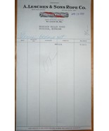 Vintage A. Leschen &amp; Sons Rope Co. St. Louis MO Invoice 1950 - $5.49 CAD