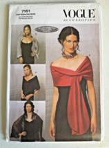 Vogue Accessories Pattern 7161 Shawls &amp; Wraps - Uncut Vintage 2001 - $8.99